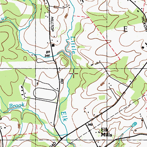 Topographic Map of Jordan Run, PA