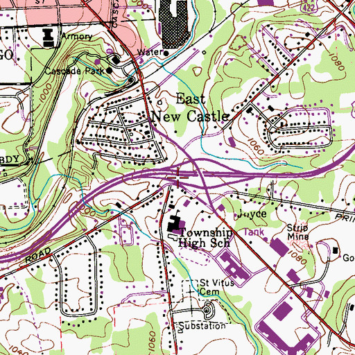 Topographic Map of Joyce, PA