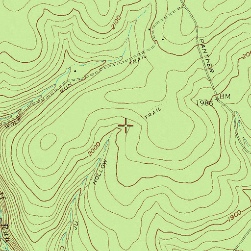 Topographic Map of Ju Hollow Trail, PA