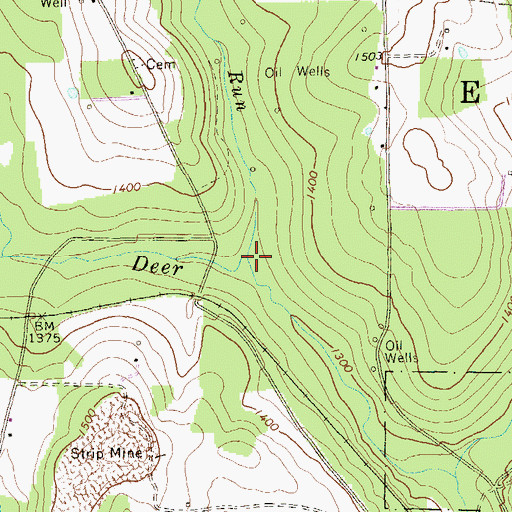 Topographic Map of Judith Run, PA
