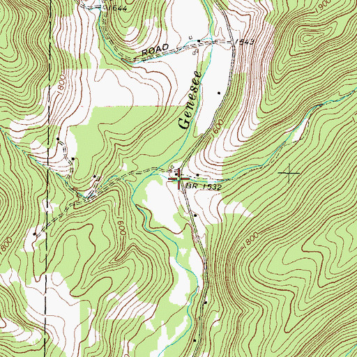 Topographic Map of Judson Hollow, PA