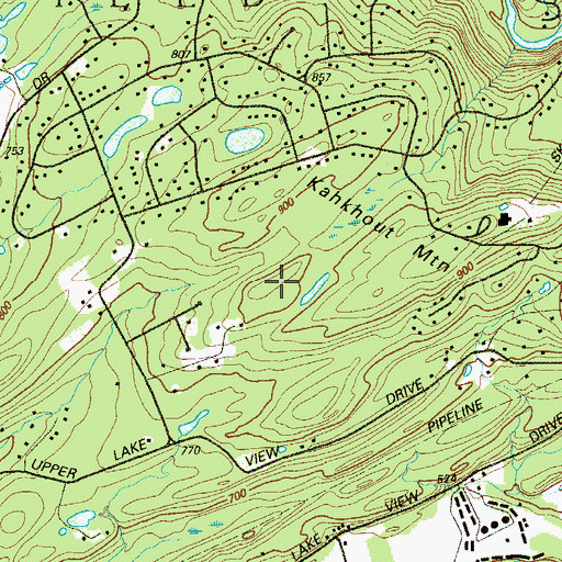 Topographic Map of Kahkhout Mountain, PA