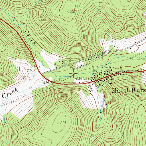 Topographic Map of Kane Creek, PA