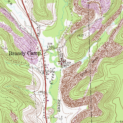 Topographic Map of Karnes Run, PA
