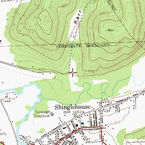 Topographic Map of Karr Hollow, PA