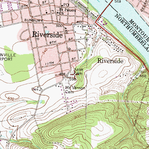 Topographic Map of Kase Cemetery, PA