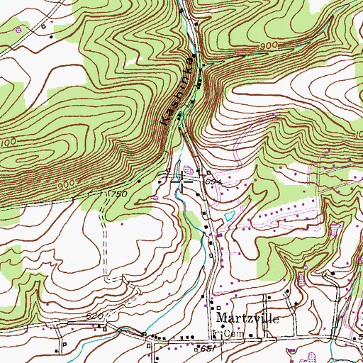 Topographic Map of Kashinka Hollow, PA