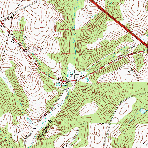 Topographic Map of Kaylor Hollow, PA