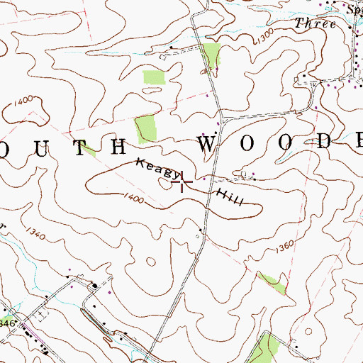 Topographic Map of Keagy Hill, PA