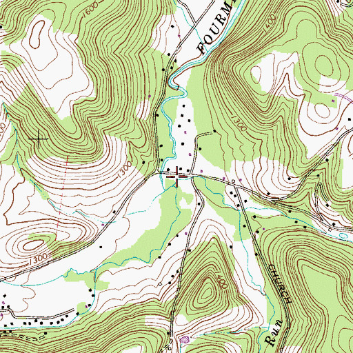 Topographic Map of Keffer Run, PA