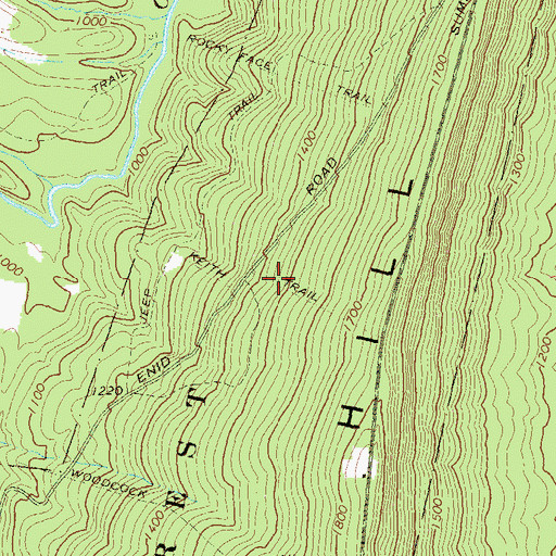 Topographic Map of Keith Trail, PA