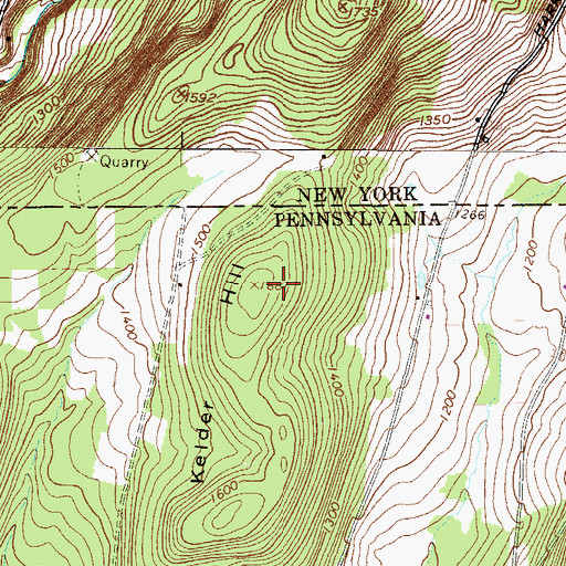 Topographic Map of Kelder Hill, PA
