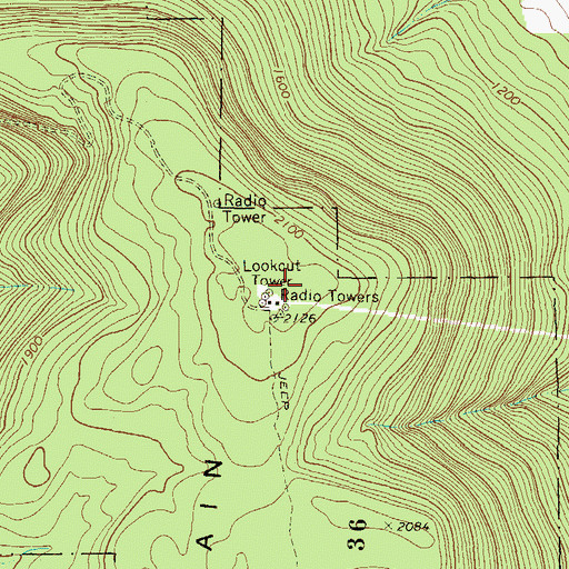 Topographic Map of Kellogg Mountain, PA