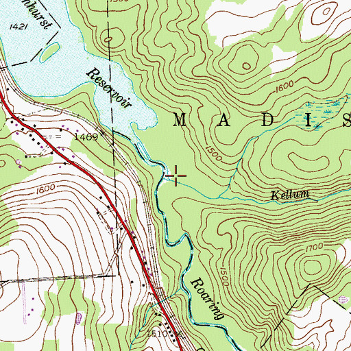 Topographic Map of Kellum Creek, PA