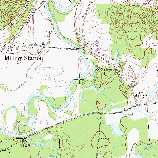 Topographic Map of Kelly Run, PA
