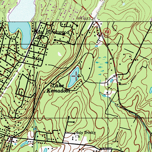 Topographic Map of Lake Kemadobi, PA