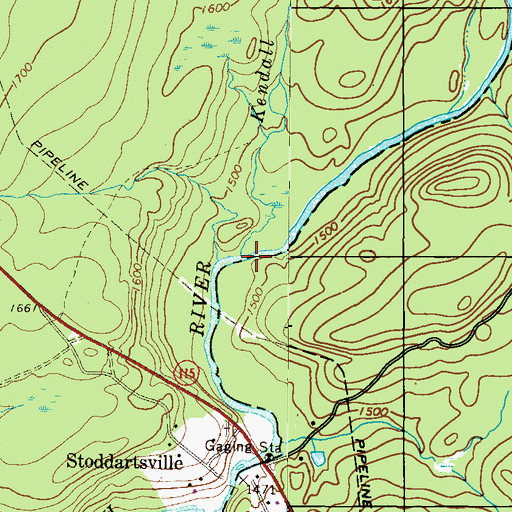 Topographic Map of Kendall Creek, PA