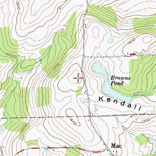Topographic Map of Kendall Hill, PA