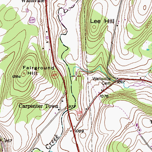 Topographic Map of Kennedy Creek, PA