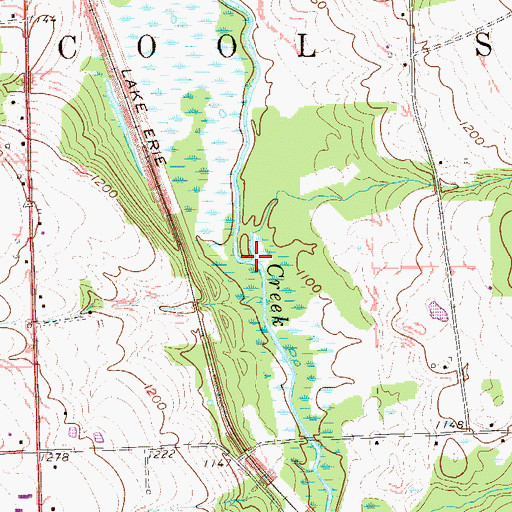 Topographic Map of Kents Run, PA