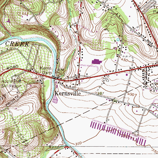 Topographic Map of Kernsville, PA