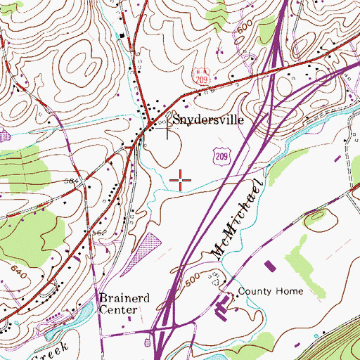 Topographic Map of Kettle Creek, PA