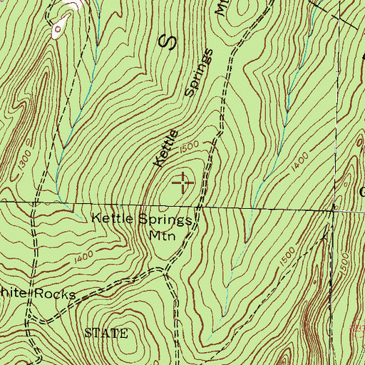 Topographic Map of Kettle Springs Mountain, PA