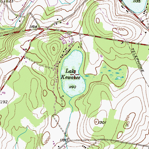Topographic Map of Lake Kewanee, PA