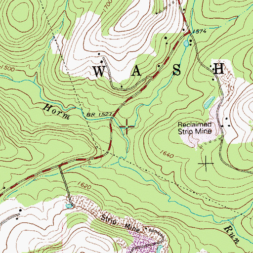Topographic Map of Keys Run, PA