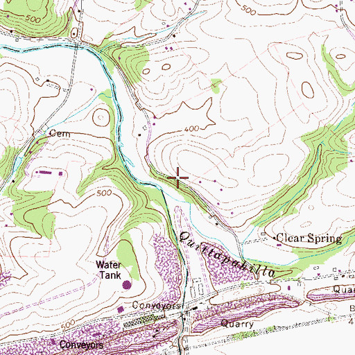 Topographic Map of Killinger Creek, PA