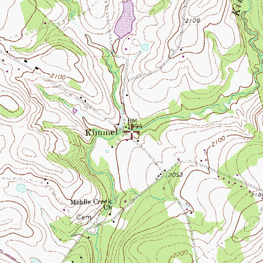 Topographic Map of Kimmel, PA