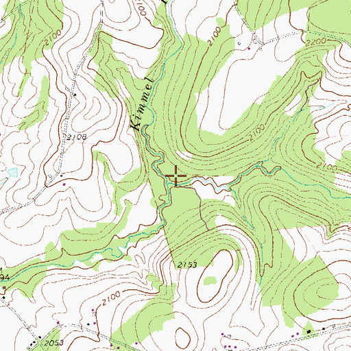 Topographic Map of Kimmel Run, PA