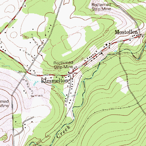 Topographic Map of Kimmelton, PA