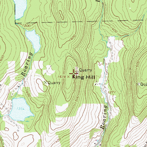 Topographic Map of King Hill, PA