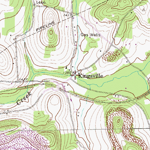 Topographic Map of Kingsville, PA