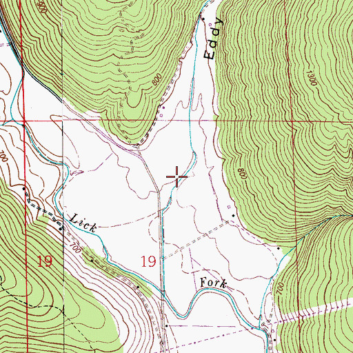 Topographic Map of Eddy Cove, AL