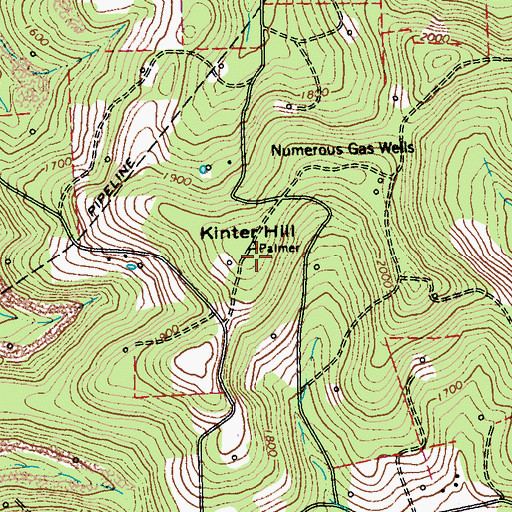 Topographic Map of Kinter Hill, PA