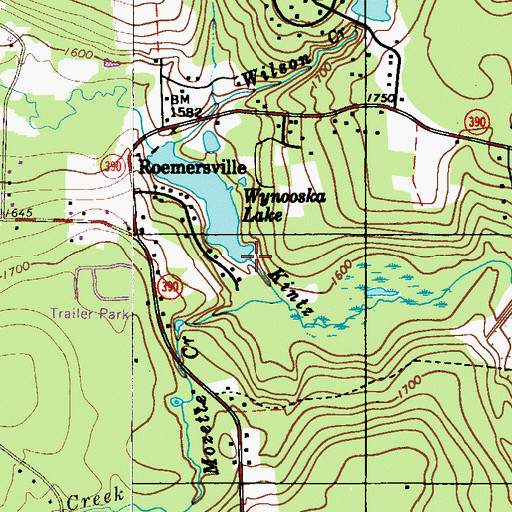 Topographic Map of Kintz Creek, PA