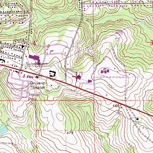 Topographic Map of Troy Regional Medical Center, AL