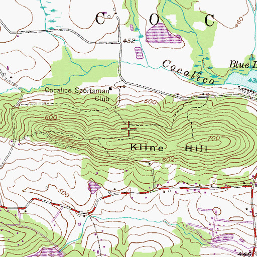 Topographic Map of Kline Hill, PA