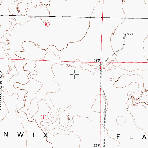 Topographic Map of Stanwix Flats, AZ