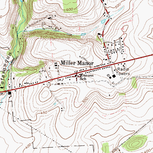 Topographic Map of Knauss School, PA