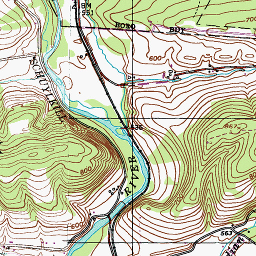 Topographic Map of Koenigs Creek, PA