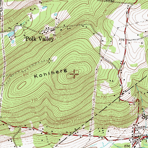 Topographic Map of Kohlberg, PA