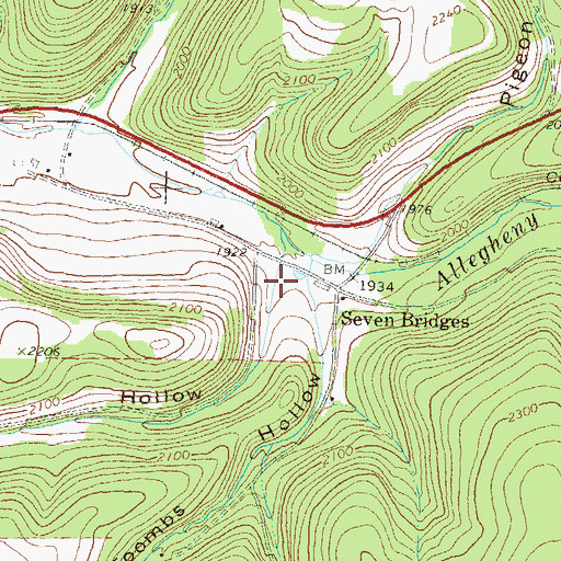 Topographic Map of Kohler Hollow, PA