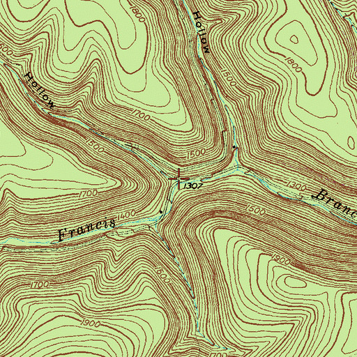 Topographic Map of Kramer Hollow, PA