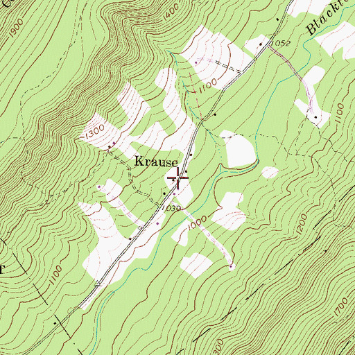 Topographic Map of Krause, PA
