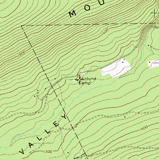 Topographic Map of Krislund Camp, PA
