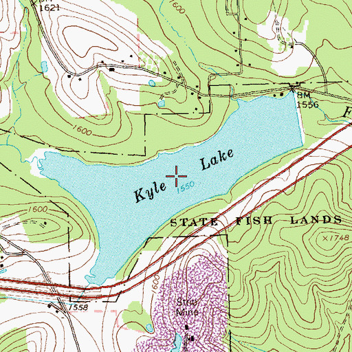 Topographic Map of Kyle Lake, PA