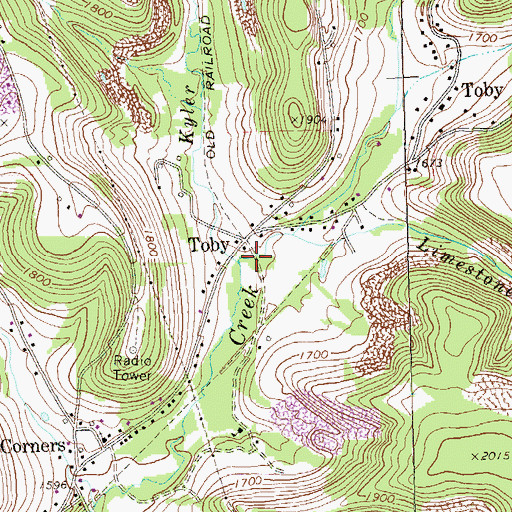 Topographic Map of Kyler Run, PA